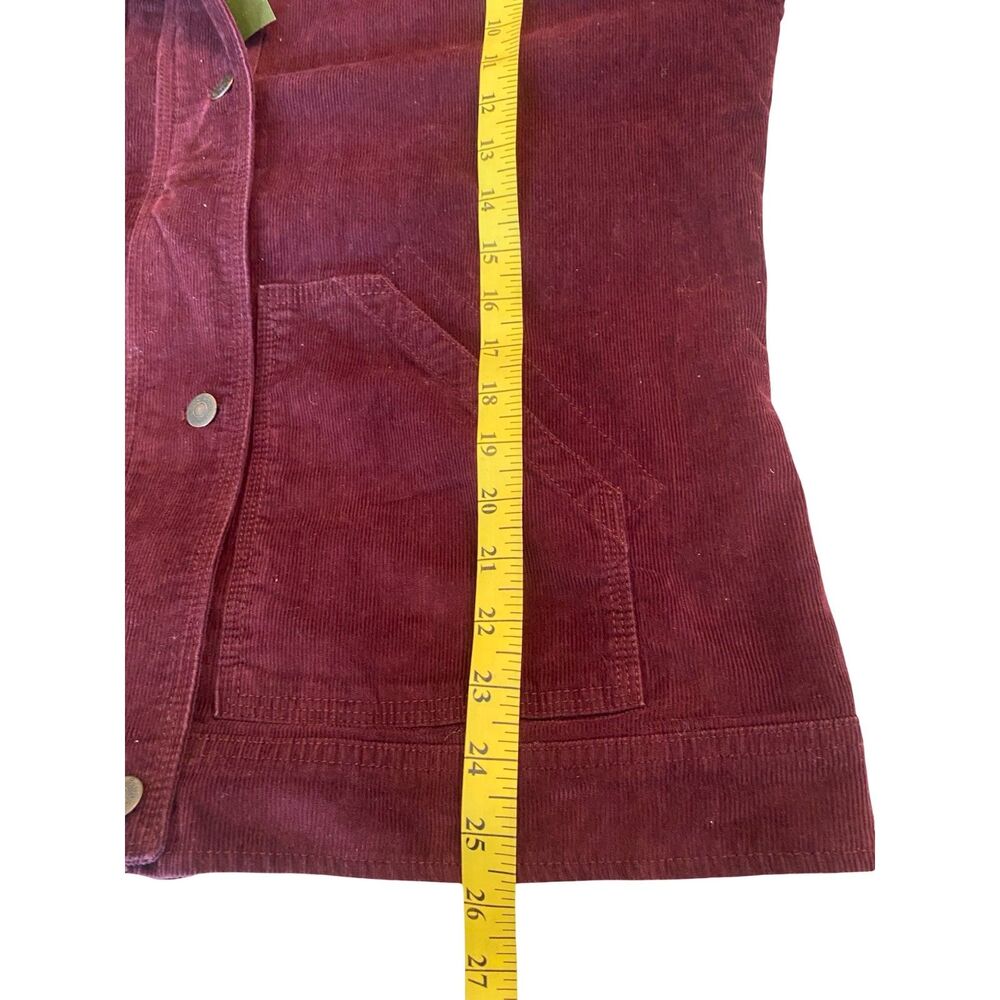Eddie Bauer Corduroy Trucker Women's Jacket XL Burgundy Workwear Utility NWT - Picture 7 of 9